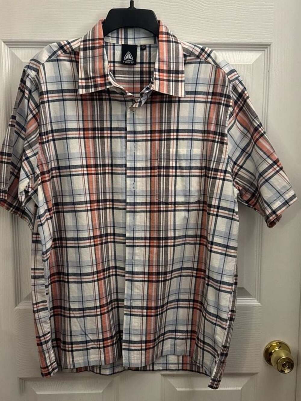 Firefly Men's Short Sleeve Plaid Button Down  Shirt
X-large